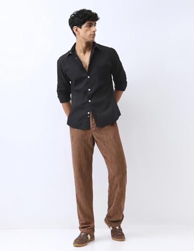 Image of Urbano Fashion Men's Cotton Full Sleeve Regular Fit Casual Solid Shirt