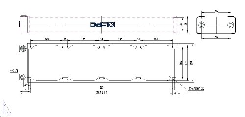 XSPC RX480, Radiatore per ventola PC, Nero
