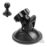 Lotsdonxia Car Suction Cup Holder - 360° Adjustable Dash Cam Mount for Windshield, Secure GPS & Action Camera Bracket with Anti-Vibration, UK Road Tested (Black)