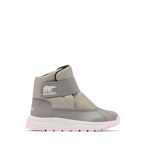 Sorel Youth Unisex Toddler Whitney III Strap Mid Waterproof Winter Boot, Dove/Pink Dawn, 6