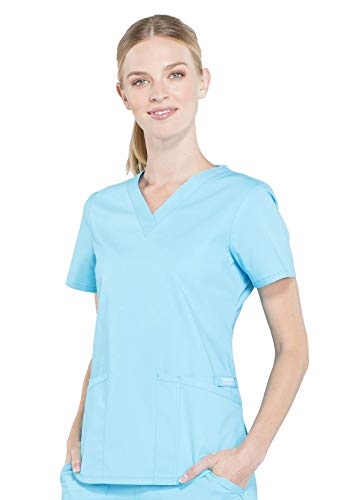 Cherokee WW665 TRQ XL Workwear Professionals Women Scrubs Top V-Neck Ww665 thumb #3