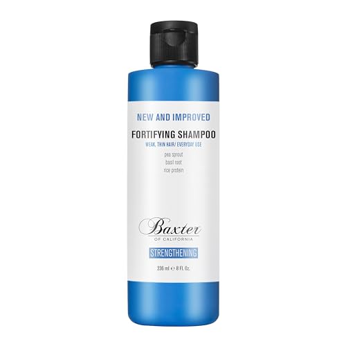 Baxter of California Daily Fortifying Shampoo – Stärkt und repariert die Kopfhaut und dünner werdendes Haar – Duschzubehör für Männer – Parabenfrei – 236 ml