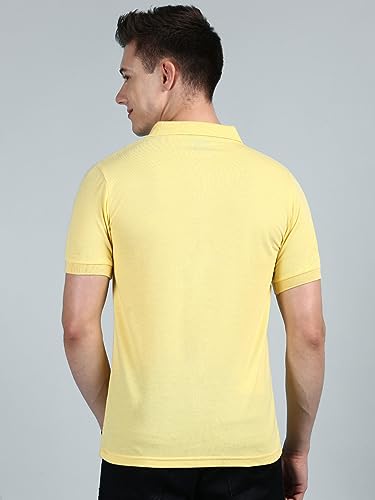 Image of Lux Cozi Men Cotton Solid Regular Fit Polo Shirt