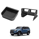 smabee 2PCS Center Console Organizer for 2024 2025 2026 Toyota Land Cruiser Prado 250 Accessories Interior ABS Center Console Organizer Storage Box Tray