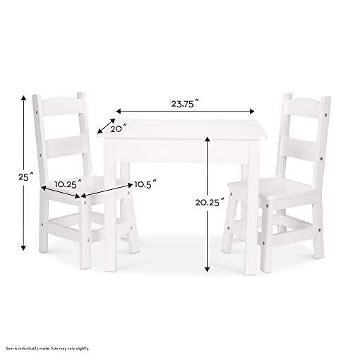 Melissa & Doug Wooden Table & Chairs - White #TOP3