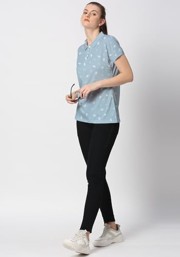 Image of Wear Your Opinion Women's All Over Printed Polo Collar Neck T-Shirt