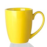 ESOUY Taza de cerámica de cerámica simple de color liso taza de desayuno con leche para café, té, taza para bebidas calientes, estudiante, regalo para empleado o uso familiar/taza de té d