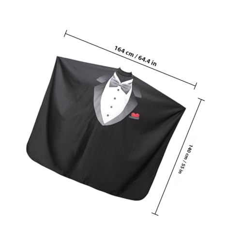 Capa impermeable grande para barbero Sewroro con cierre de broche miniatura 2