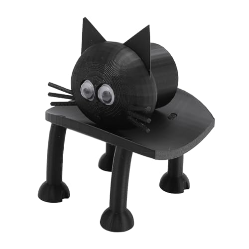 GOTOTOP Cat Toilet Paper Holder Stand, Freestanding Cat Toilet Tissue Organizer, Cute Decor, Space Saving Holder for Modern Traditional Bathrooms