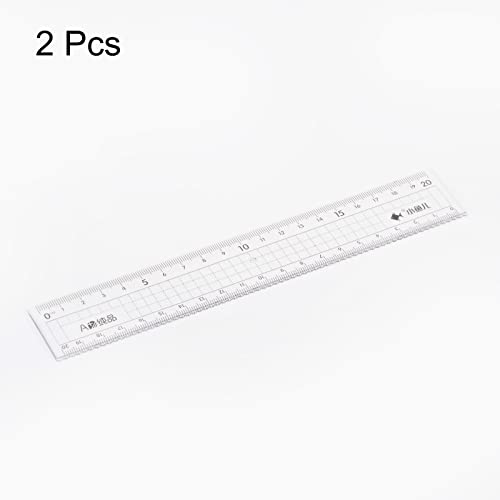 Sourcing map 2 righelli in plastica dritti da 20