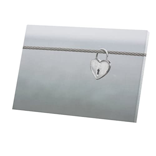 Cadenas en Forme de Coeur Amour imprimé sur une toile décorative pour célébrer votre union