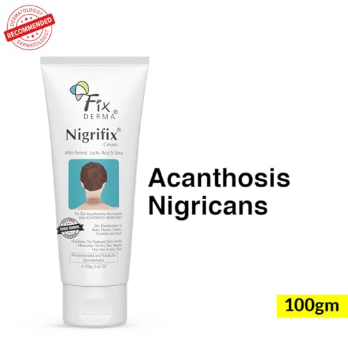 FIXDERMA Nigrifix Cream for Acanthosis Nigricans with Lactic Acid | Dermatologist Tested Retinol Cream | Useful for Dark Body Parts like Neck, Ankles, Armpits & Elbows –3.38 FlOz