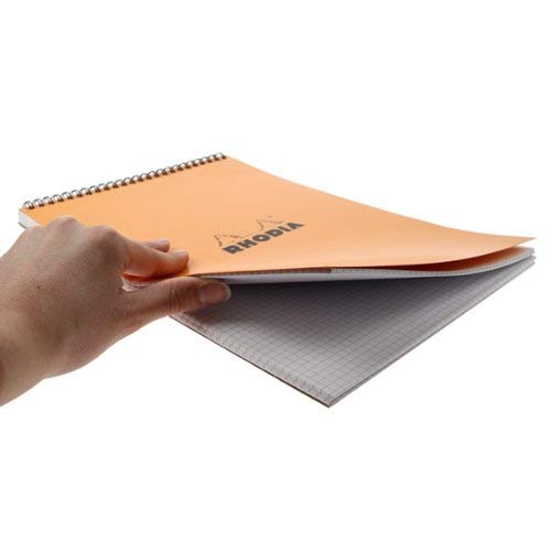 Rhodia Orange Notepad - 8.25x11.75 Inch Double Spiral Ruled Paper