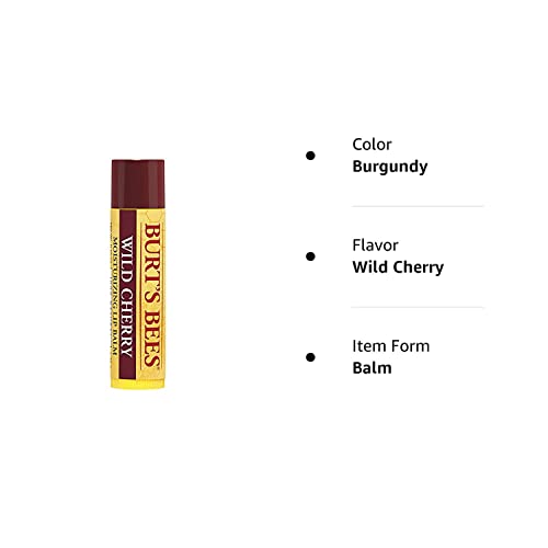 Burt's Bees Natural Lip Balm, Wild Cherry, 0.15 Ounces Each (Value Pack Of 6) #TOP5