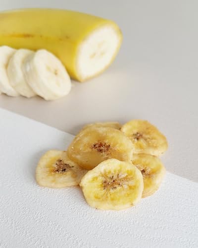 Bananenchips von der Grünen Essenz - Bananen in Form von Chips - mit Kokosnussöl - ohne Konservierungsstoffe - ungeschwefelt - leicht gesüßt - ideal als Snack für zwischendurch (1 Kilogramm)