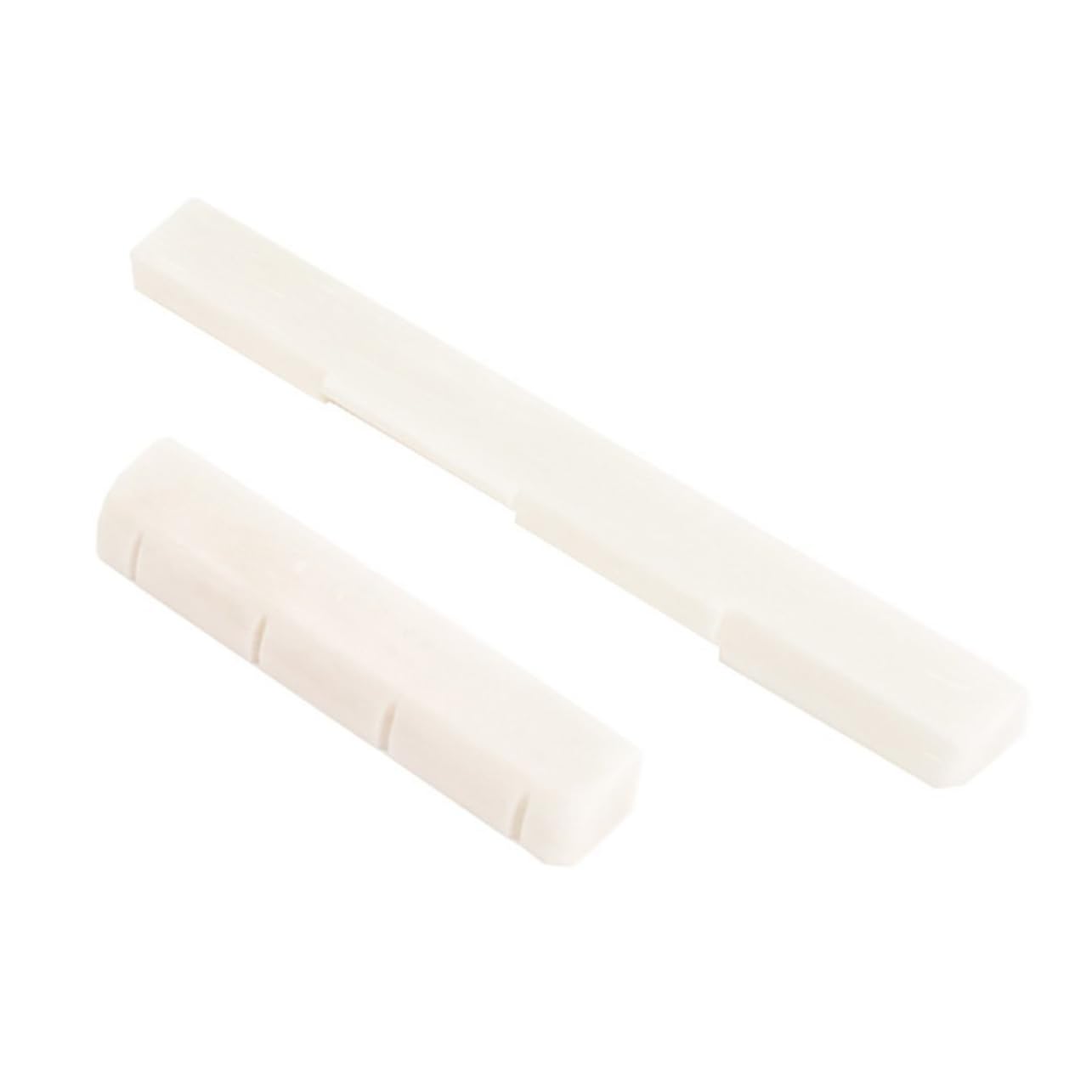 OFFSCH Ukulele Bone Bridge Saddle Nut Set Slotted Neck Nut Kit for Boys and Girls Boys White