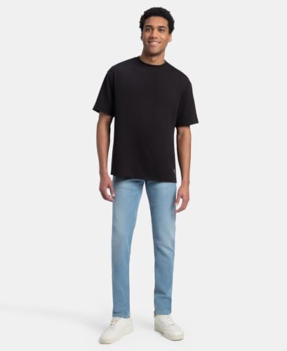 Image of Jockey UM23 Men Super Combed Cotton Blend Oversized T-Shirt with StayFresh Treatment