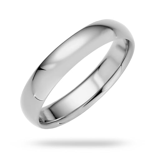 Image of 4mm Solid Gold Wedding Bands for Women or Men, 10k or 14k Gold Rings, Comfort Fit Womens and Mens Wedding Ring - Premium Collection from EWB