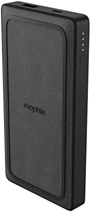 ZAGG mophie Powerstation Wireless XL PD Power Bank 10K (10,000mAh), USB-C input/output, 3 outputs, QI-enabled, Fast Wireless Charging, Black