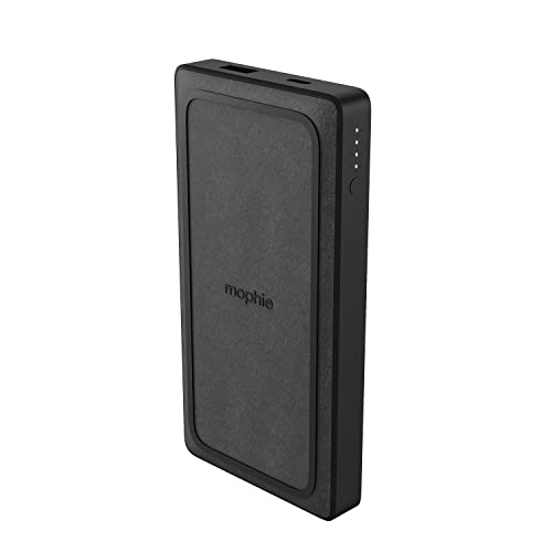 ZAGG Mophie Powerstation Wireless XL PD Power Bank 10 K (10 000 mAh), entrée/Sortie USB-C, 3 Sorties, Compatible QI, Chargement sans Fil Rapide, Noir
