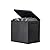 Keter City 30 Gallon Resin Outdoor Storage Box and Patio Furniture Side Table for Pool and Garden Accessories, Dark Grey