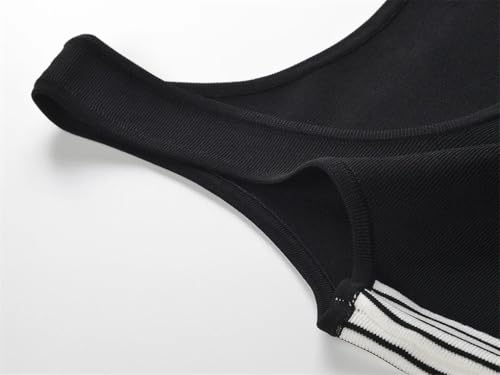 Women's Knitted Striped Mini A-Line Skirt4