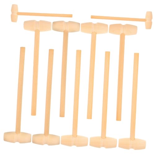 HANABASS Mini Mallet Hammer Toy 12pcs Solid Wood Mallets for Toddlers Hand Eye Coordination Toy Gavel for Boys and Girls
