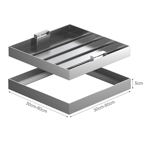 Trappe de regard invisible acier inoxydable 50x50 contre rouille - 6