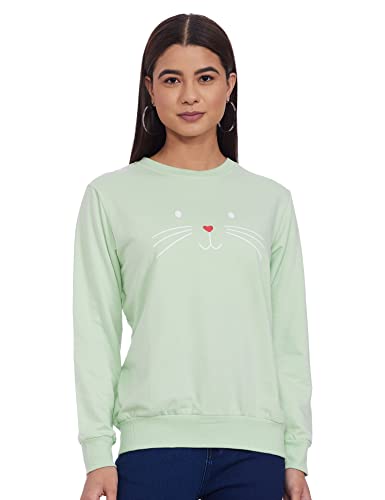 Image of pluss Women Blue Printed Hood(LSWFS8489-CRANBERRYICE)
