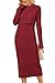 OUGES Wollmischung Damen Stillkleid Langarm Umstandskleid Herbst Schmal Schwangerschafts Strick Midi-Winterstkleid-S