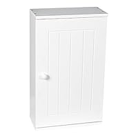 Bath Vida Priano Bathroom Cabinet Single Wall Mounted Storage Cupboard Shelf, White