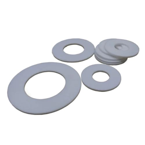 PTFEシール平ワッシャー、 PTFE耐油フランジガスケットシールDN15-DN300白3mm(DN20 25 X 58MM-1PCS)