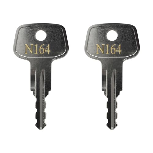 VIDABTE N164 Car Rack Keys,Thule Car Rack Replacement Key for Yakima and Ski,Roof,Cargo Box,Crossbars and Carrier Racks-Codes N164 [2 pcs]