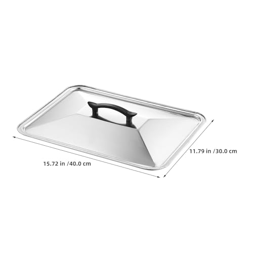 Tapa rectangular de acero inoxidable duradera y resistente para horno 8
