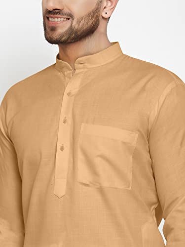 Image of Men's Cotton Blend Kurta Pyjama Set
