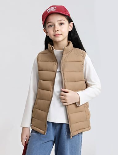 Happy Cherry Boys Girls Puffer Vest Winter Warm Lightweight Sleeveless Snow Vest Padded Waistcoat2