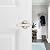 Kwikset Katella Interior Passage Door Handle, Lever For Closet and Hallway Doors, Reversible Non-Locking Handle Lever, Satin Nickel, with Microban Protection