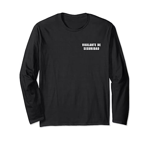 (Delante y Detrás) Camiseta Vigilante Seguridad Manga Larga
