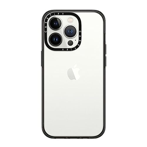 CASETiFY Compact iPhone 14 Pro Case [2X Military Grade Drop Tested / 4ft Drop Protection] - Clear Black