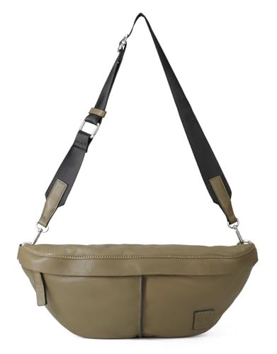 Sac banane en cuir FREDsBRUDER FB Bumbag finition olive green premium