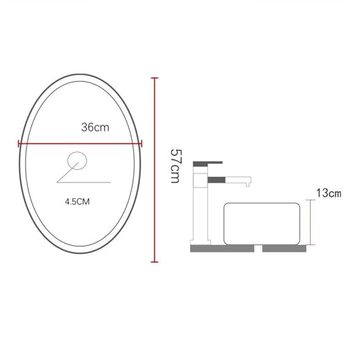 Lavabo de baño sobre encimera de cerámica ovalado estilo retro para tocador 3