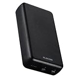 エレコム モバイルバッテリー 20000mAh 20W USB PD対応 2ポート Type-C ケーブル付属別売り 機内持ち込みOK 【 iPhone 15 SE3 iPad 第10世代 等対応】 ブラック EC-C24BK