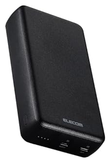쥳 ХХåƥ꡼ 20000mAh 20W USB PDб 2ݡ Type-C ֥° OK  iPhone 15 SE3 iPad 10 б ֥å EC-C24BK