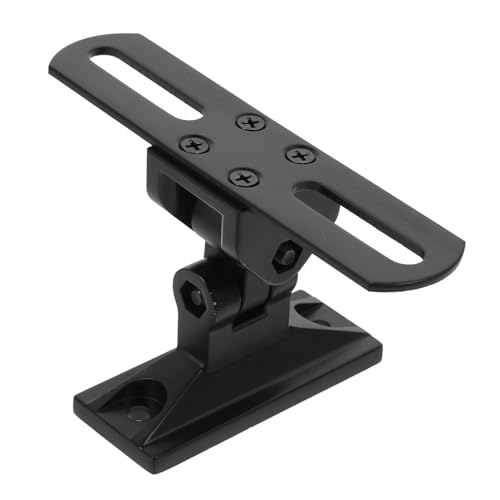 HOUDERCO 壁掛け用可能スピーカーマウントブラケット 転機能付き 耐久性ジンク合製 ブラック リビングルーム 寝室対応スピーカースタンド