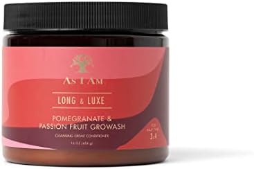 AS I Am Long and Luxe Growash Cleansing Creme Conditioner, 16 Ounce