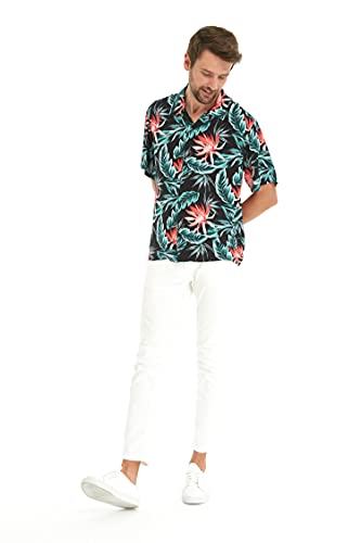 Image of Matchable Couple Hawaiian Shirt or Dress Signature Prints Orchid Breeze | Sold Individually; Matchable Couple Collection; Soft Comfortable Fabric; Signature Tropical Prints; Vacation Ready