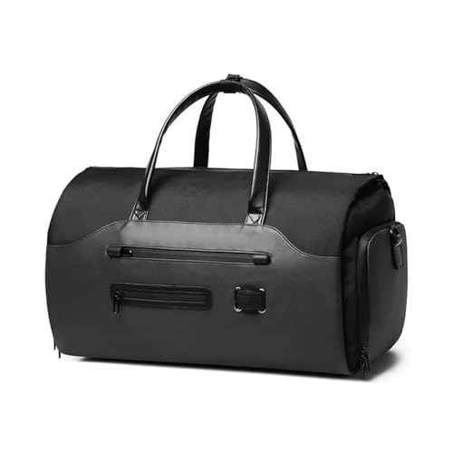 Men's Business Foldable Travel Short Travel Suit Bag Shoulder Outdoor Handbag Multi-function Fitness Bag(Black)
