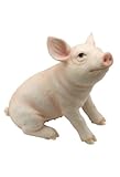 Unicorn Studio Baby Pig Pink Piglet Sitting Farm Animal Figurine, Pink