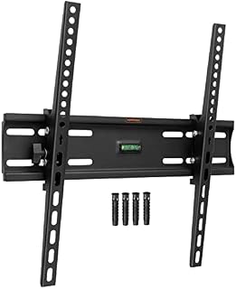 VonHaus Tilting TV Wall Bracket, Wall Mount Bracket For 26" to 55" TV, TV Wall Bracket For VESA Universal Mount Compatible TV's, For TV's Up To 45kg Weight, Ultra Slim, 2 year Warranty
