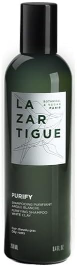 LAZARTIGUE PURIFY - White Clay Clarifying Shampoo for Oily Scalp and Oily Hair Types, Botanical, Vegan, 95% Natural Ingredients, 250ml